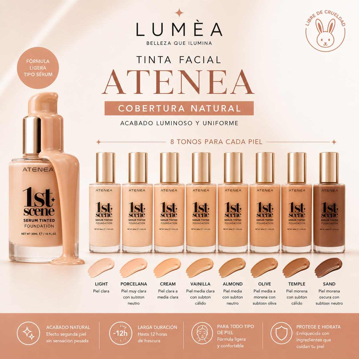 Base Serum 1st Scene Serum Tinted Foundation Atenea