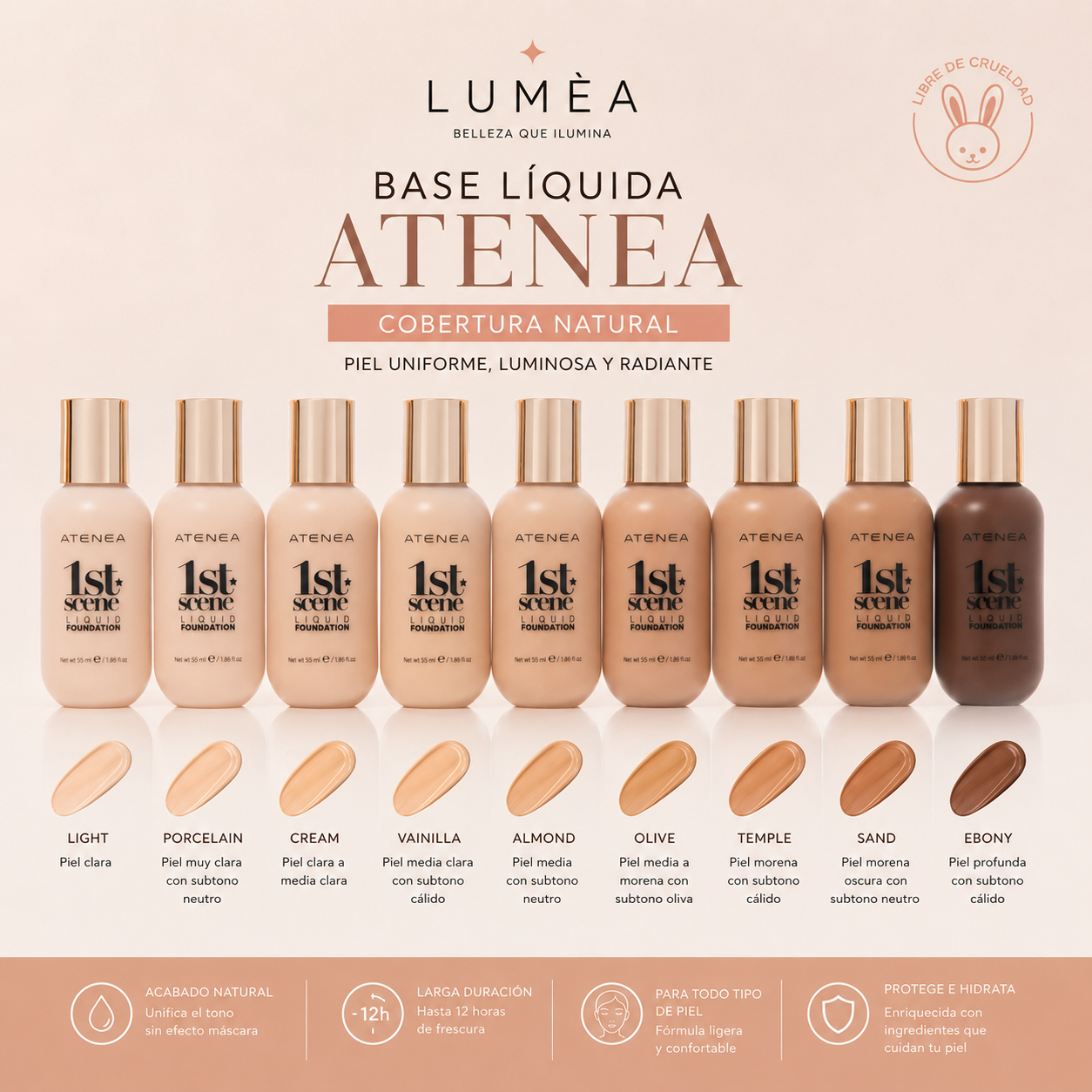 Base Líquida ATENEA 1st Scene Liquid Foundation