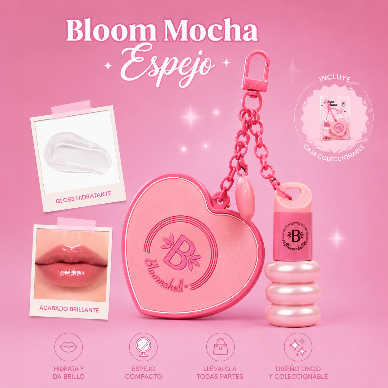 Espejo + Brillo Hidratante Bloom | Bloomshell