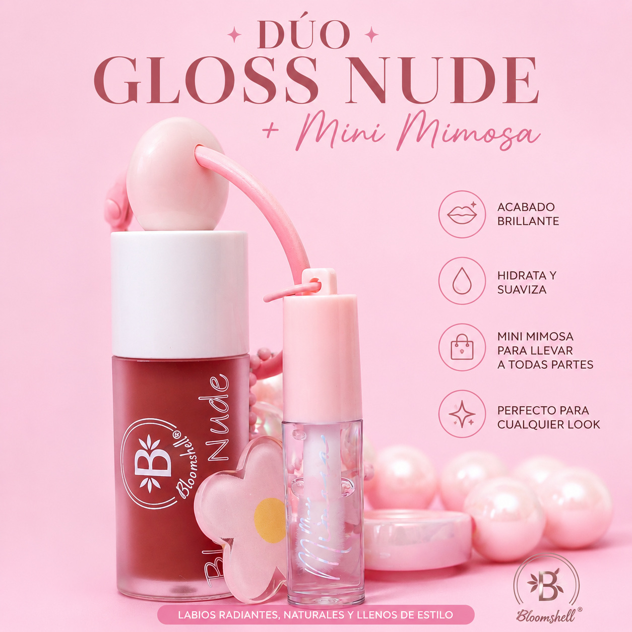 Dúo Gloss Nude + Mini Mimosa | Bloomshell - Image 2