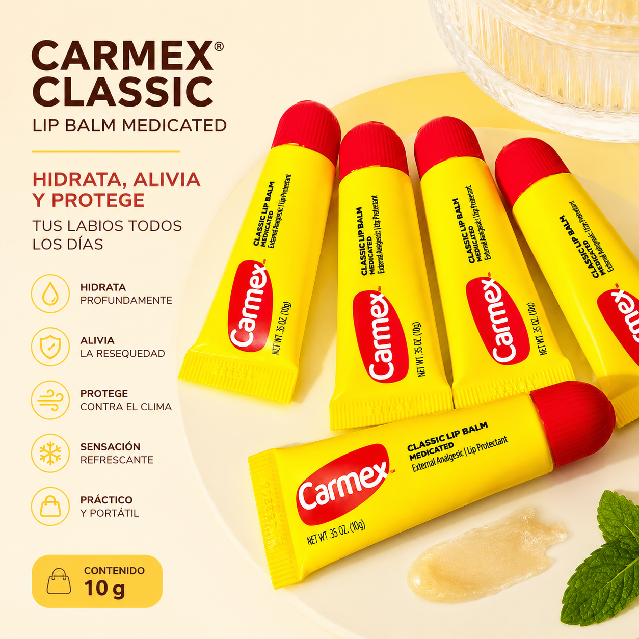 Carmex® Classic Lip Balm Medicated – Bálsamo Reparador para Labios