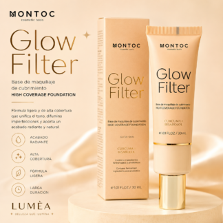 Base Glow Filter MONTOC – Alta Cobertura | 30 ml