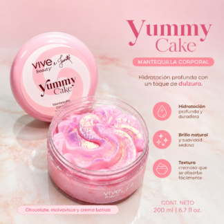MANTEQUILLA CORPORAL YUMMY CAKE 200 ML JUANITO X VIVE BEAUTY